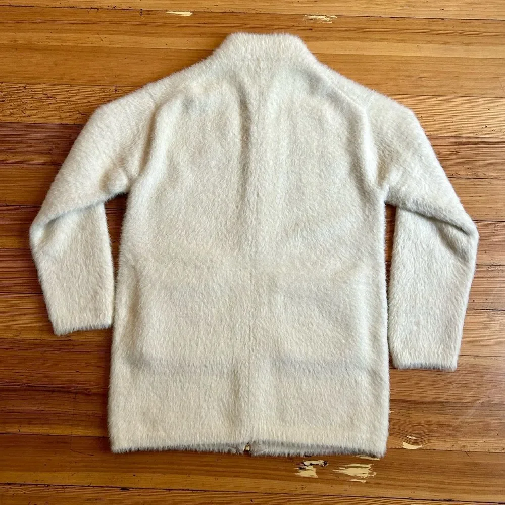 J. Crew Point Sur Fuzzy Cardigan Jacket, Ivory. Size XS.
